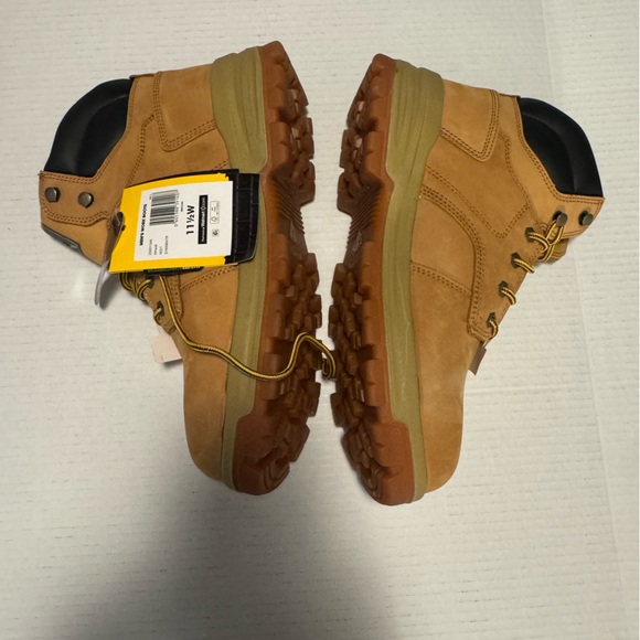 NWT 11.5W wide Tan waterproof steel toe Boots leather slip resistant men’s - Picture 3 of 7